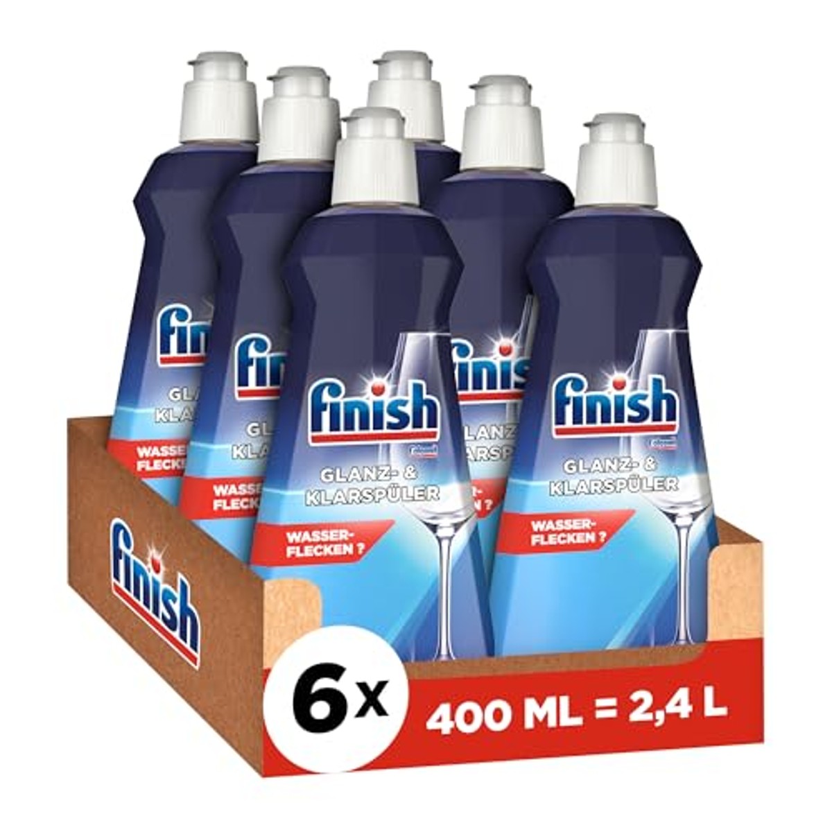 Finish Glans- en glansspoelmiddel, 6 x 400 ml – Finish