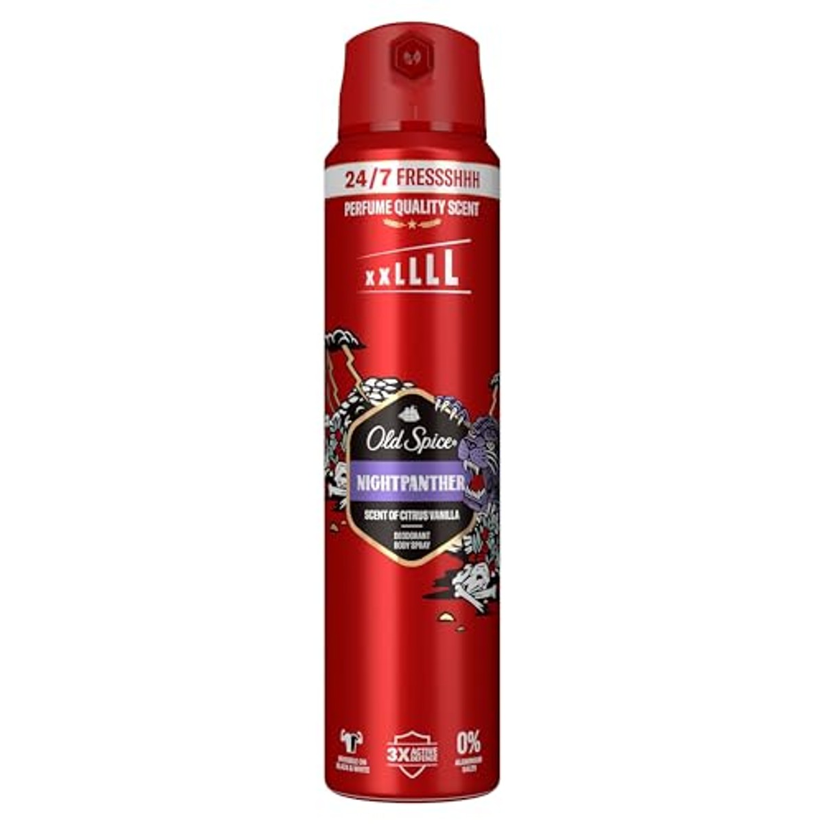 Old Spice Night Panther Deospray voor mannen 3 x 250 ml - Voordeelverpakking