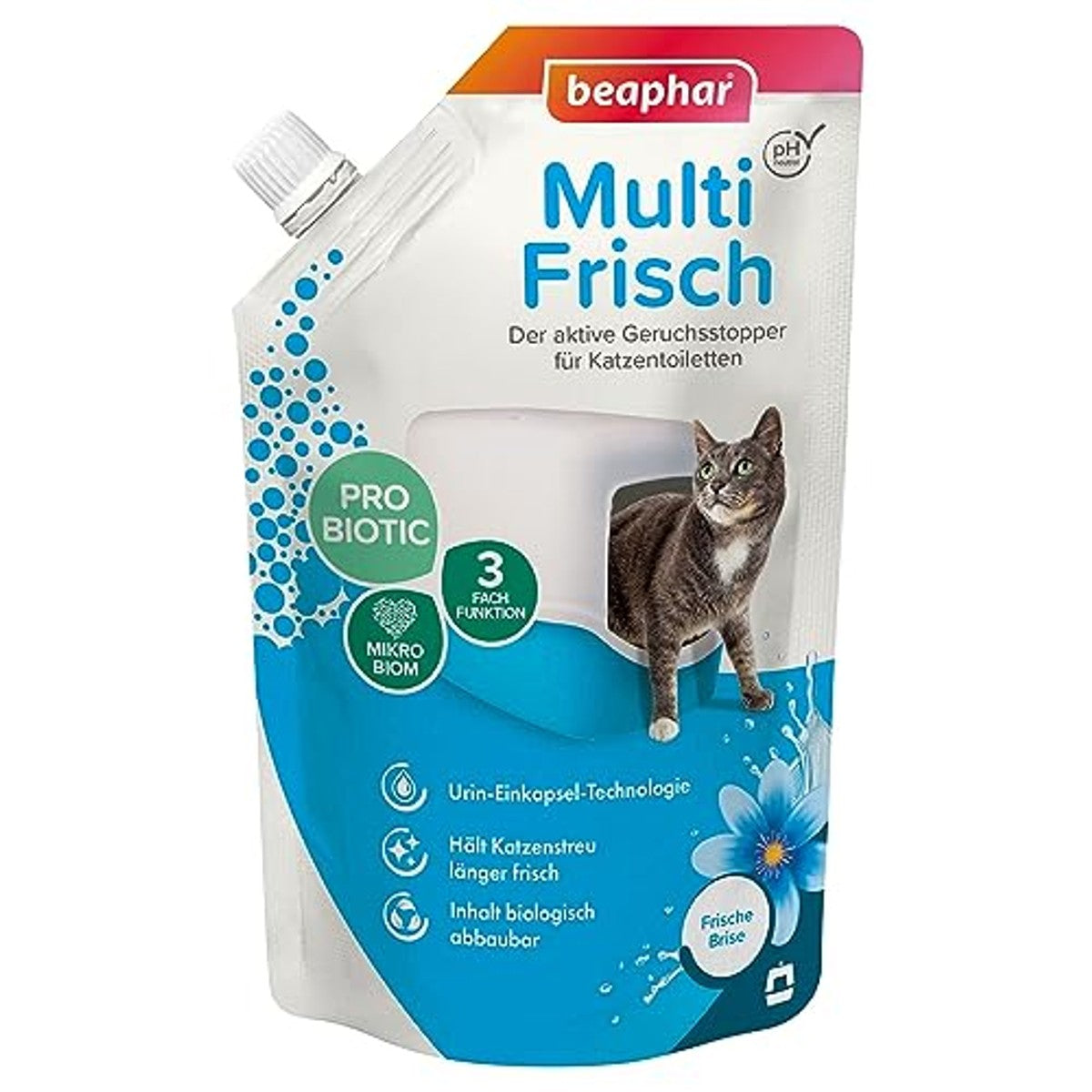 Beaphar Multi Fresh kattenbakverfrisser frisse bries 400 g - 6-pack