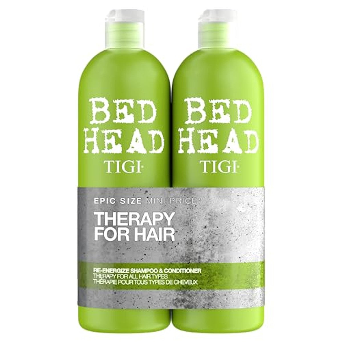 Bed Head by TIGI Re-Energize Shampoo & Conditioner Set, 2 x 750 ml – TIGI