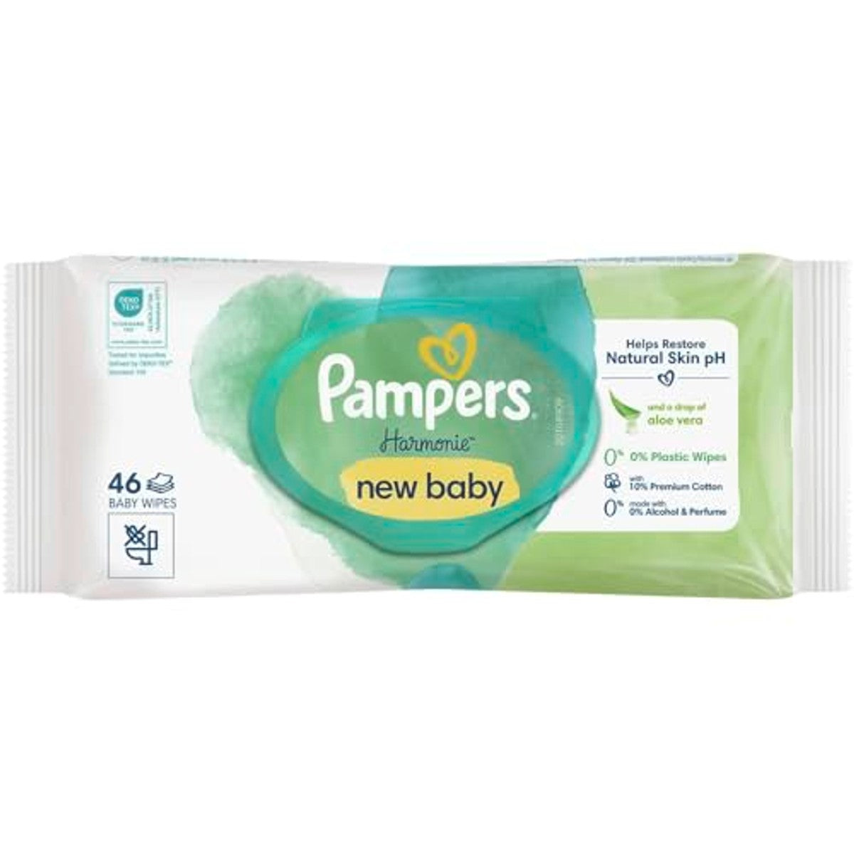 Pampers Harmonie vochtige babydoekjes Aloë Vera 46 doeken – Pampers