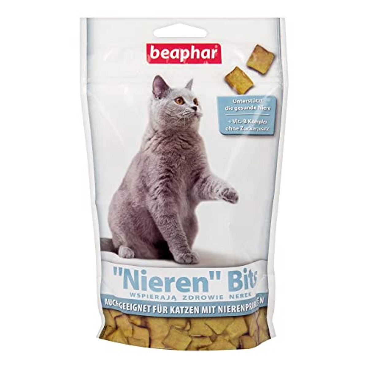 BEAPHAR Nierbits, voor katten, laag natrium- en fosforgehalte, hoogwaardig eiwitgehalte, ondersteunt gezonde nieren, verbetert de algemene gezondheid, 150 g – beaphar