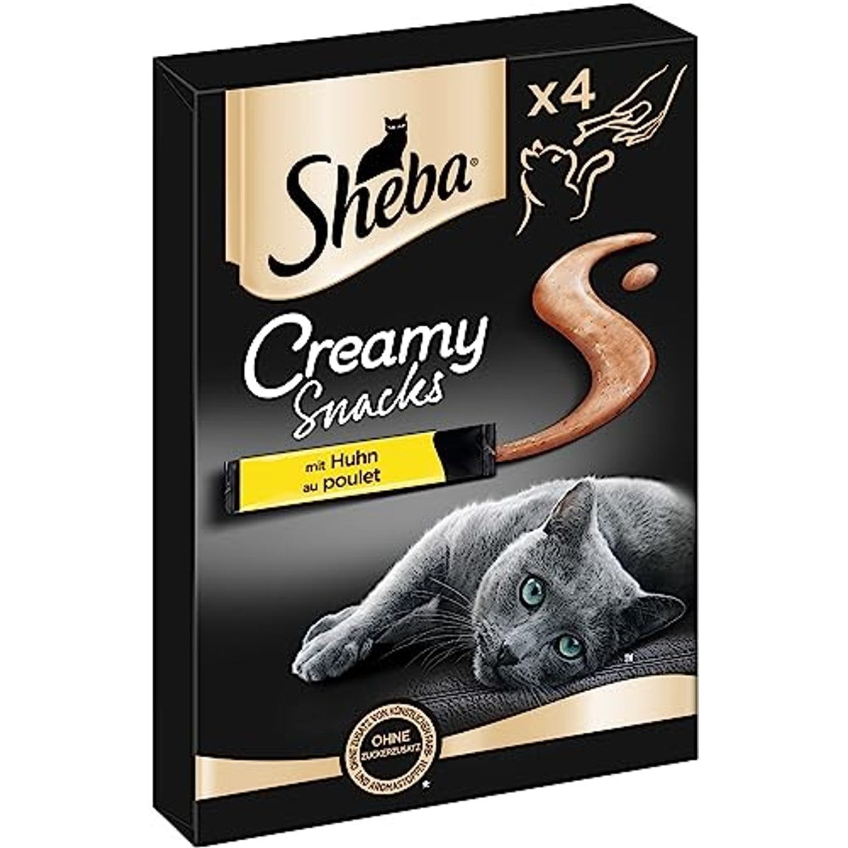 Sheba Creamy Snacks kattensnack kip 11 x 4 x 12 g - 3-pack