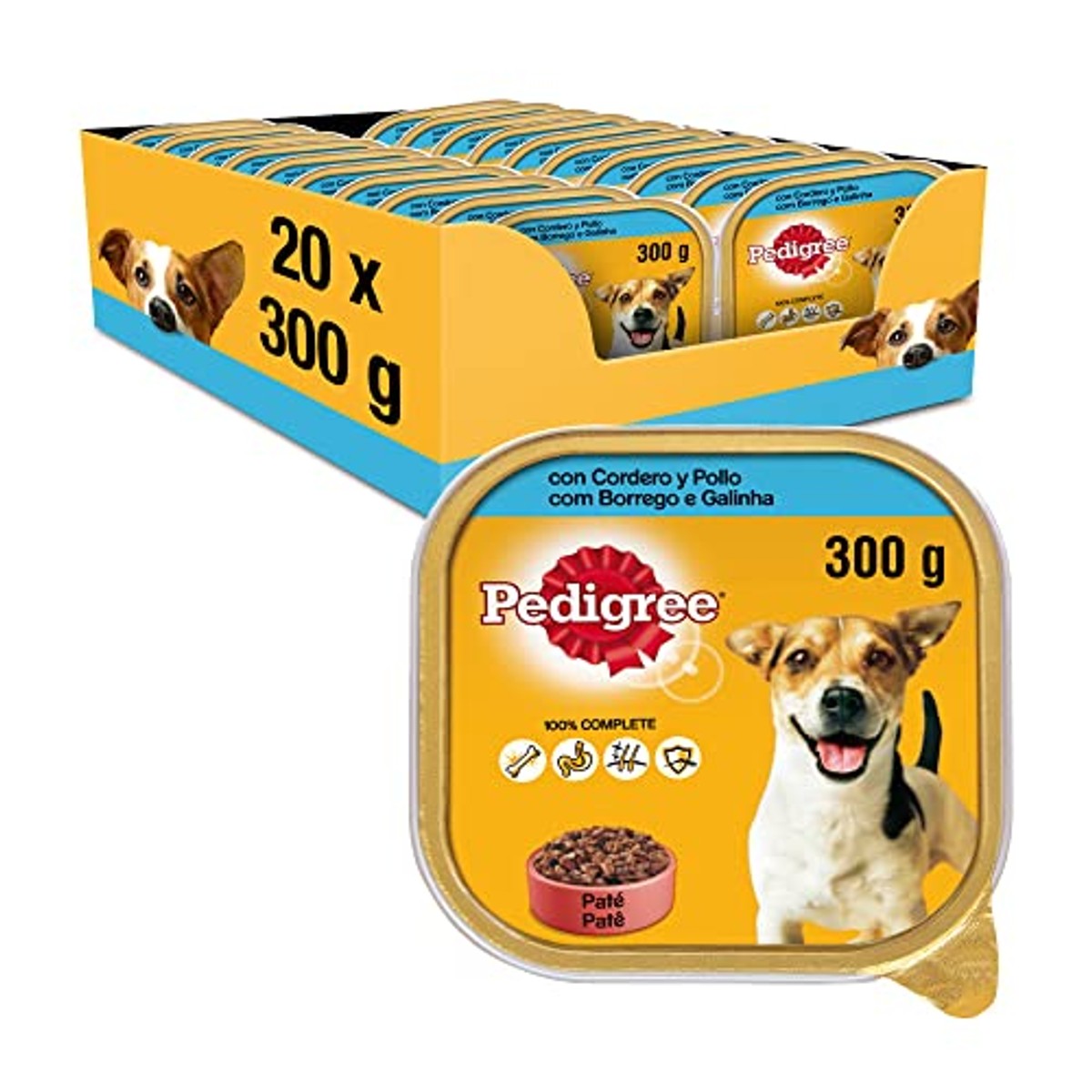 Pedigree Natvoer hondenvoer paté lam en kip 20 x 300 g - 3-pack