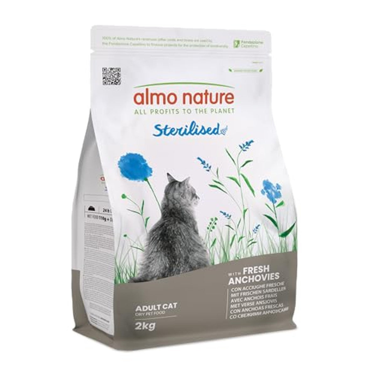 Almo Nature Sterilised Droogvoer Kat Verse Ansjovis 2 kg - 3-pack