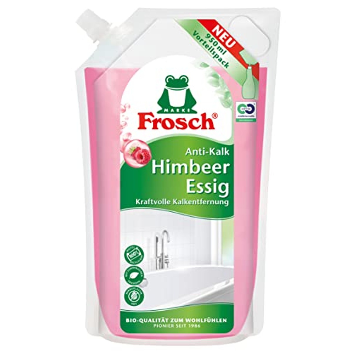 FROSCH Raspberry Azijn Anti-kalkreiniger Navulzak 950 ml – FROSCH