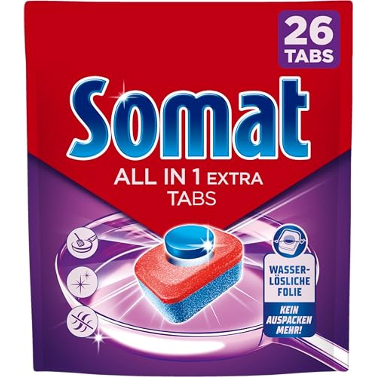 Somat All in 1 Extra vaatwastabletten (26 AW) - 6-pack – foto 2