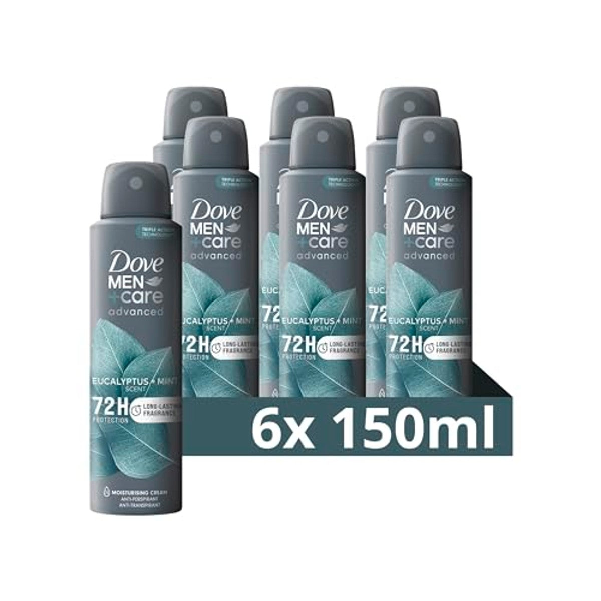 Dove Men+Care Advanced Eucalyptus en Mint Spray - 6-pack