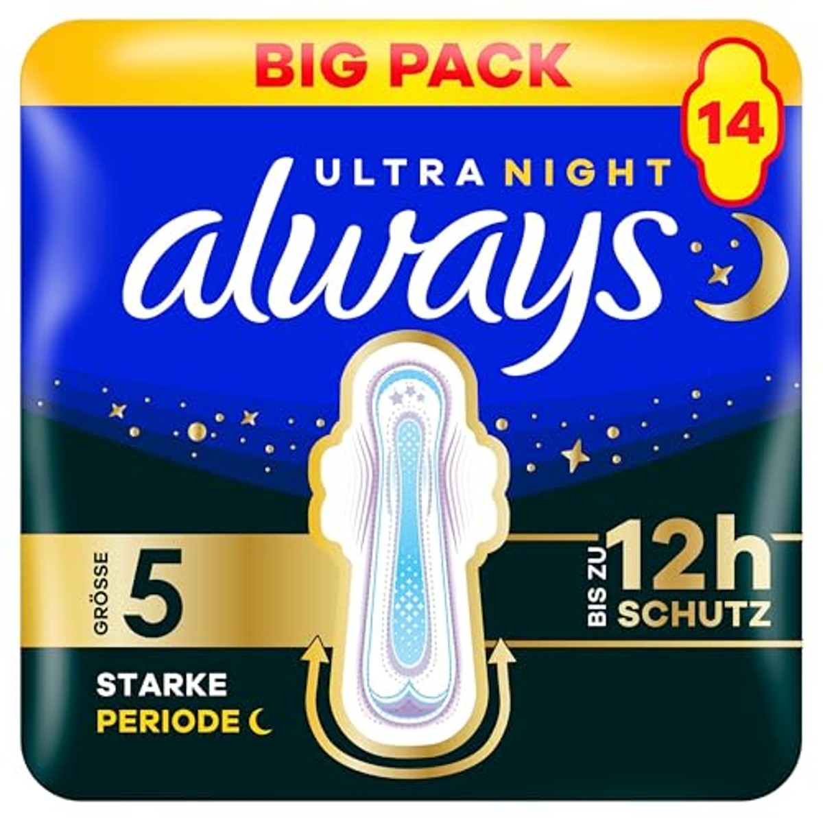 Always Ultra maandverband sterke menstruatie maat 5 14 stuks – Always