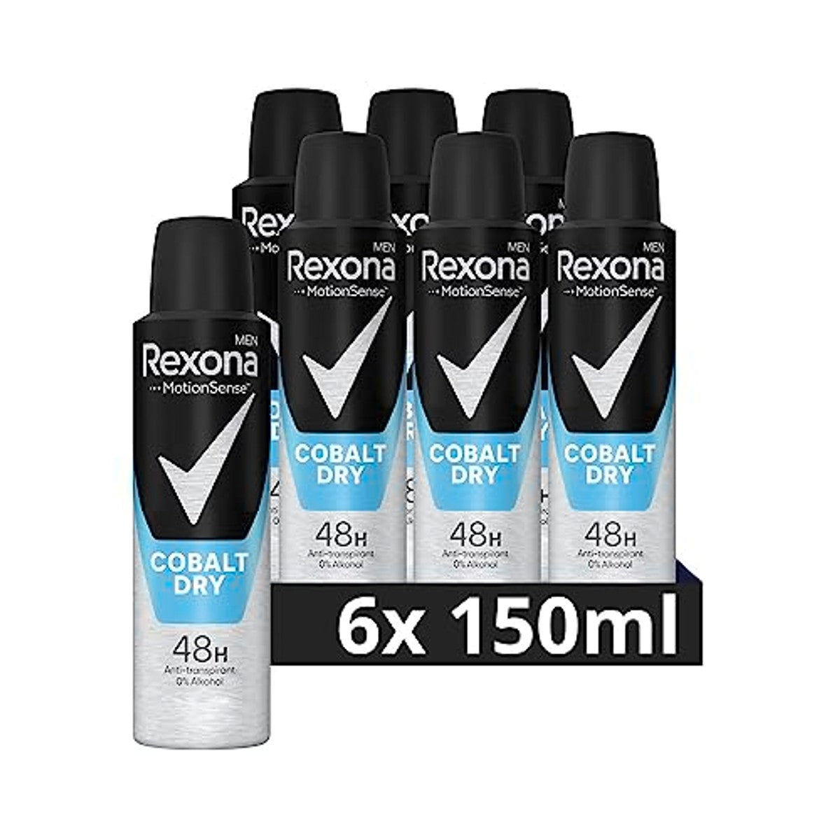 Rexona Men Anti-Transpirant Spray Cobalt Dry - 6-pack