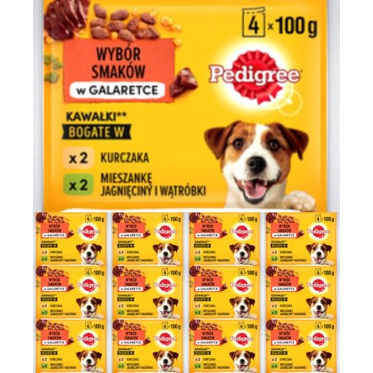 Pedigree hondenvoer kip en lam in gelei 13 x 4 x 100 g - 3-pack