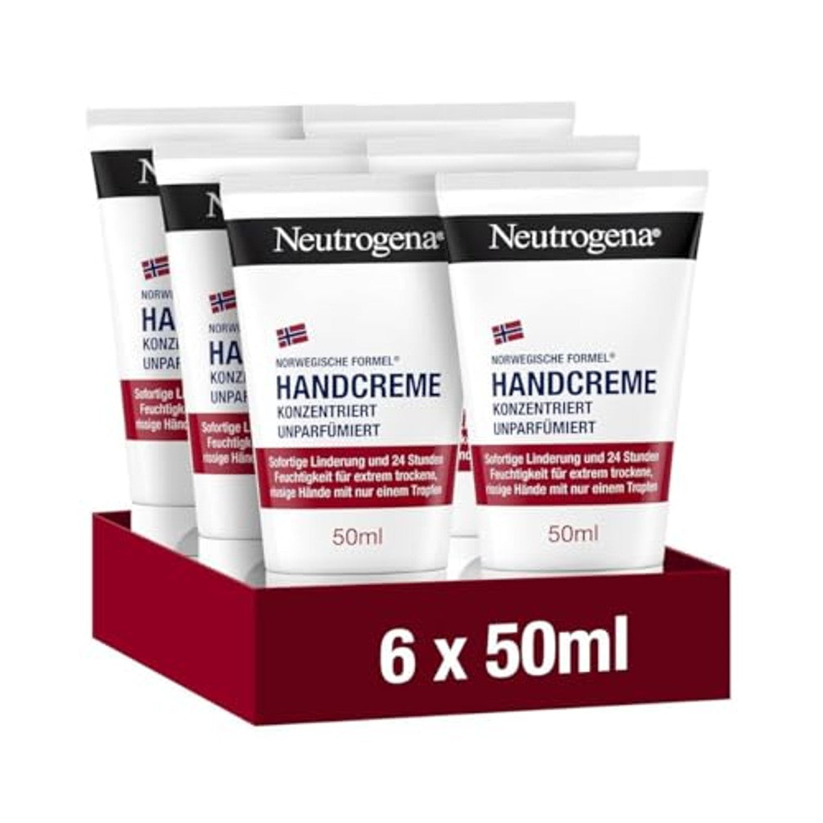 Neutrogena Geconcentreerde Ongeparfumeerde Handcrème 6 x 50 ml – Neutrogena