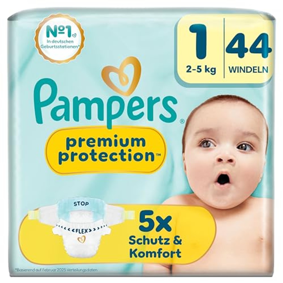 Pampers Premium Protection maat 1, 44 luiers, 2 kg - 5 kg – Pampers