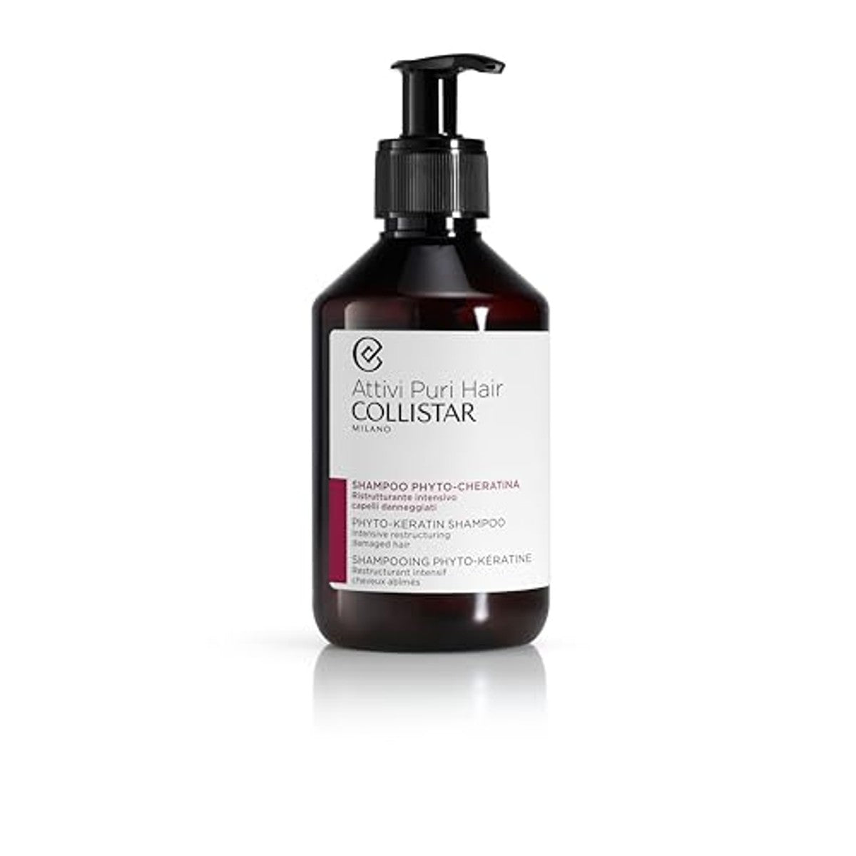 Collistar Fytokeratine Shampoo voor Beschadigd en Broos Haar 250 ml - 3-pack