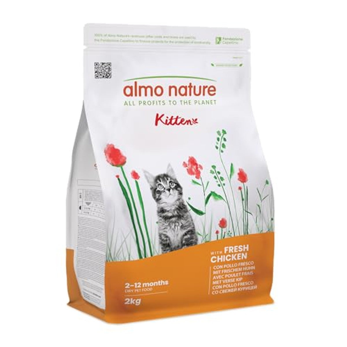 Almo Nature Holistic Kitten Droogvoer voor Kittens met Verse Kip 2 kg - 3-pack