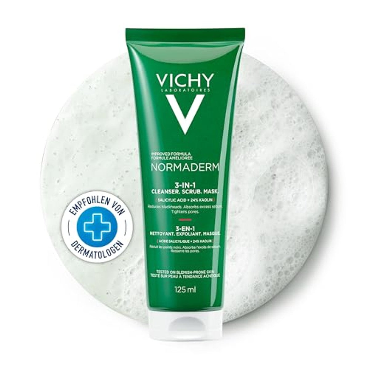 Vichy Normaderm 3-in-1 Poriënreiniger voor Vettige en Gevoelige Huid 125 ml - 6-pack
