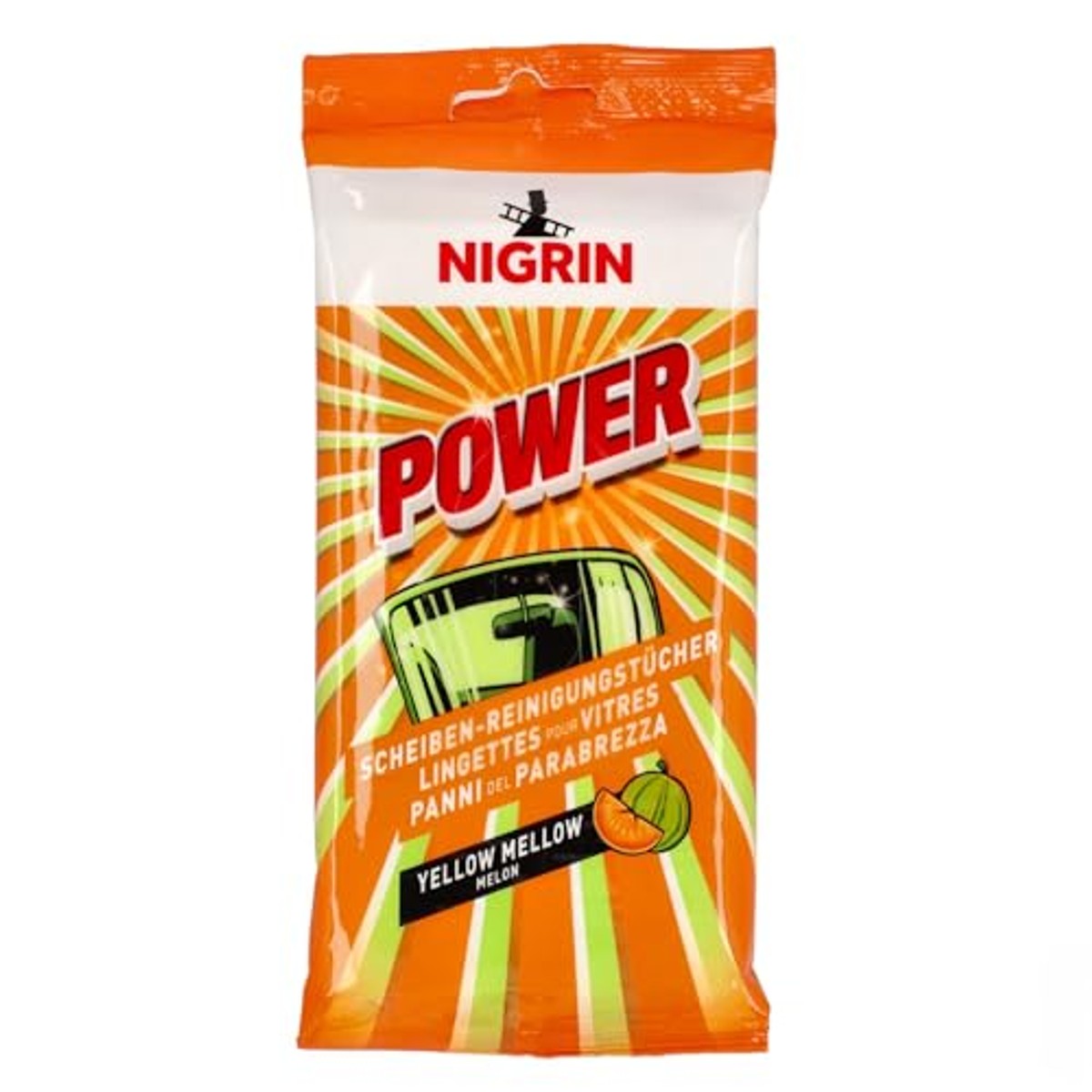 NIGRIN POWER ruitenreinigingsdoeken Yellow Mellow 20 doeken - 6-pack