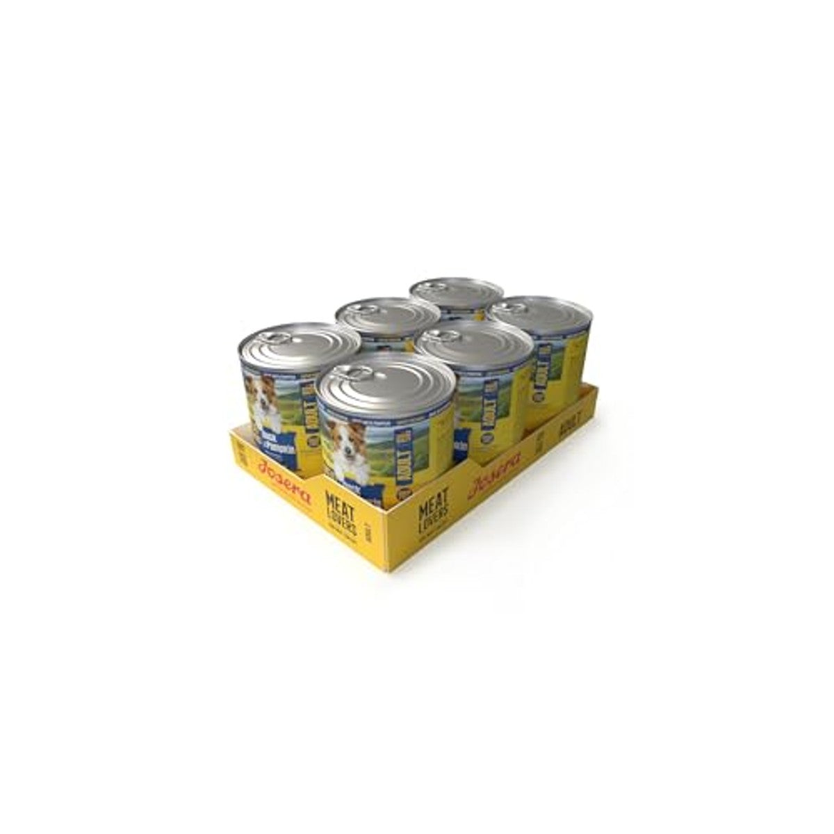 JOSERA Meat Lovers Menu eend met pompoen (6 x 800 g) | hondenvoer nat | Adult Premium natvoer voor volwassen honden, eend met pompoen (eend & pompoen), met veel vlees (65%), tarwevrij – Josera
