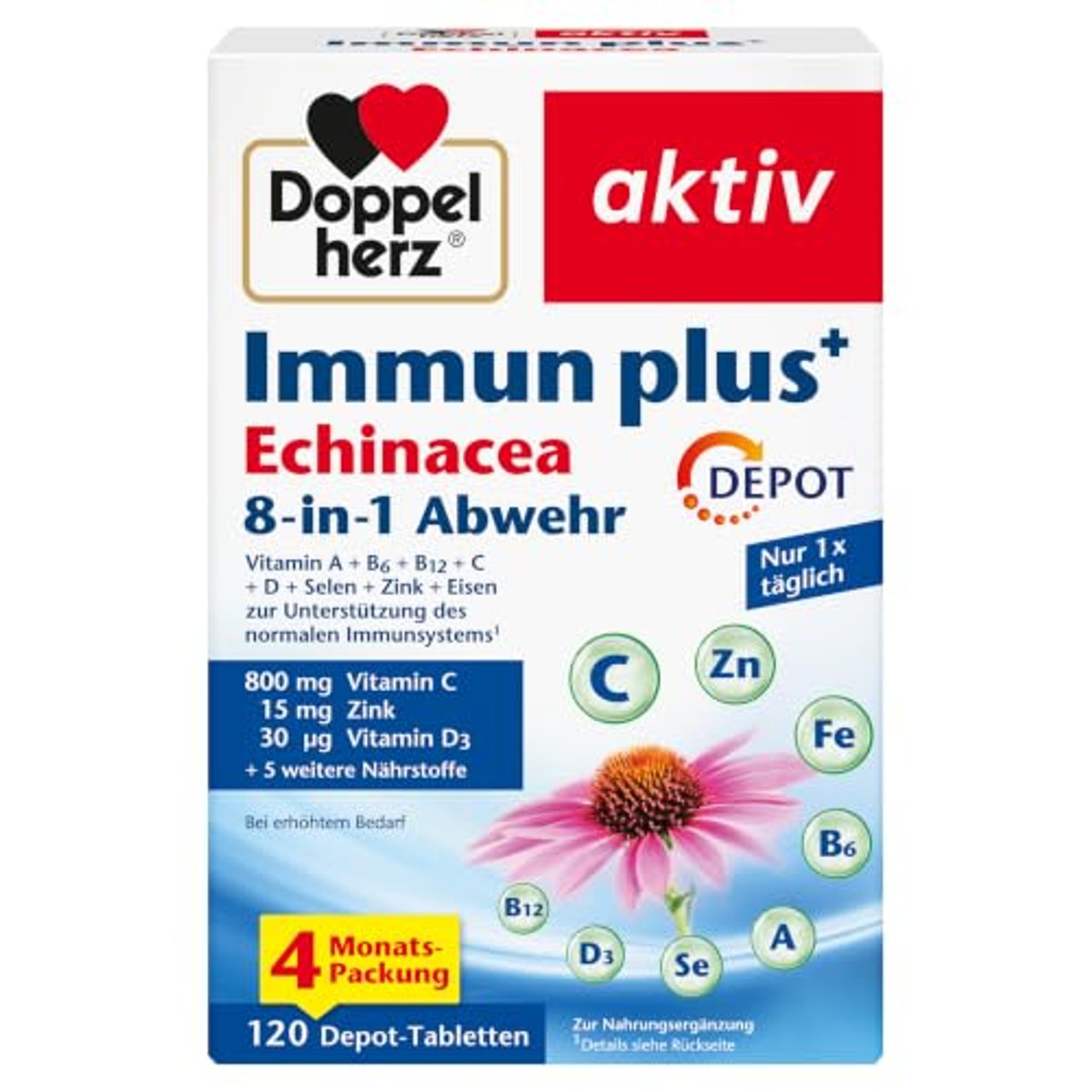 Doppelherz Immun plus echinacea 8-in-1 afweer - DEPOT – Doppelherz