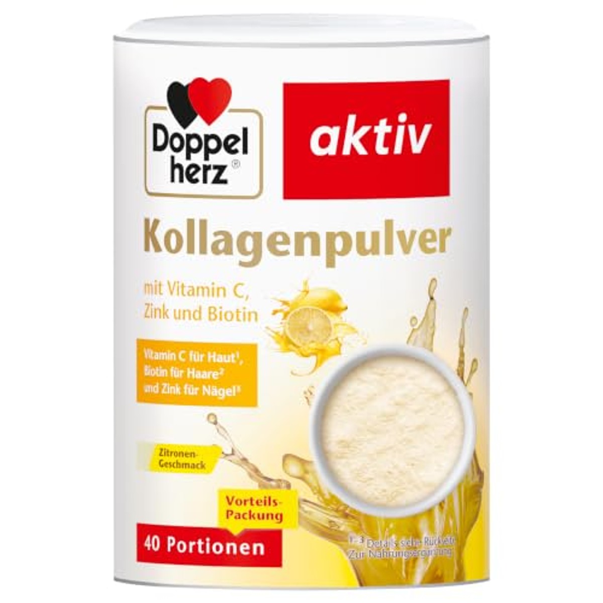 Doppelherz Collageenpoeder Citroen 300 g - 3-pack