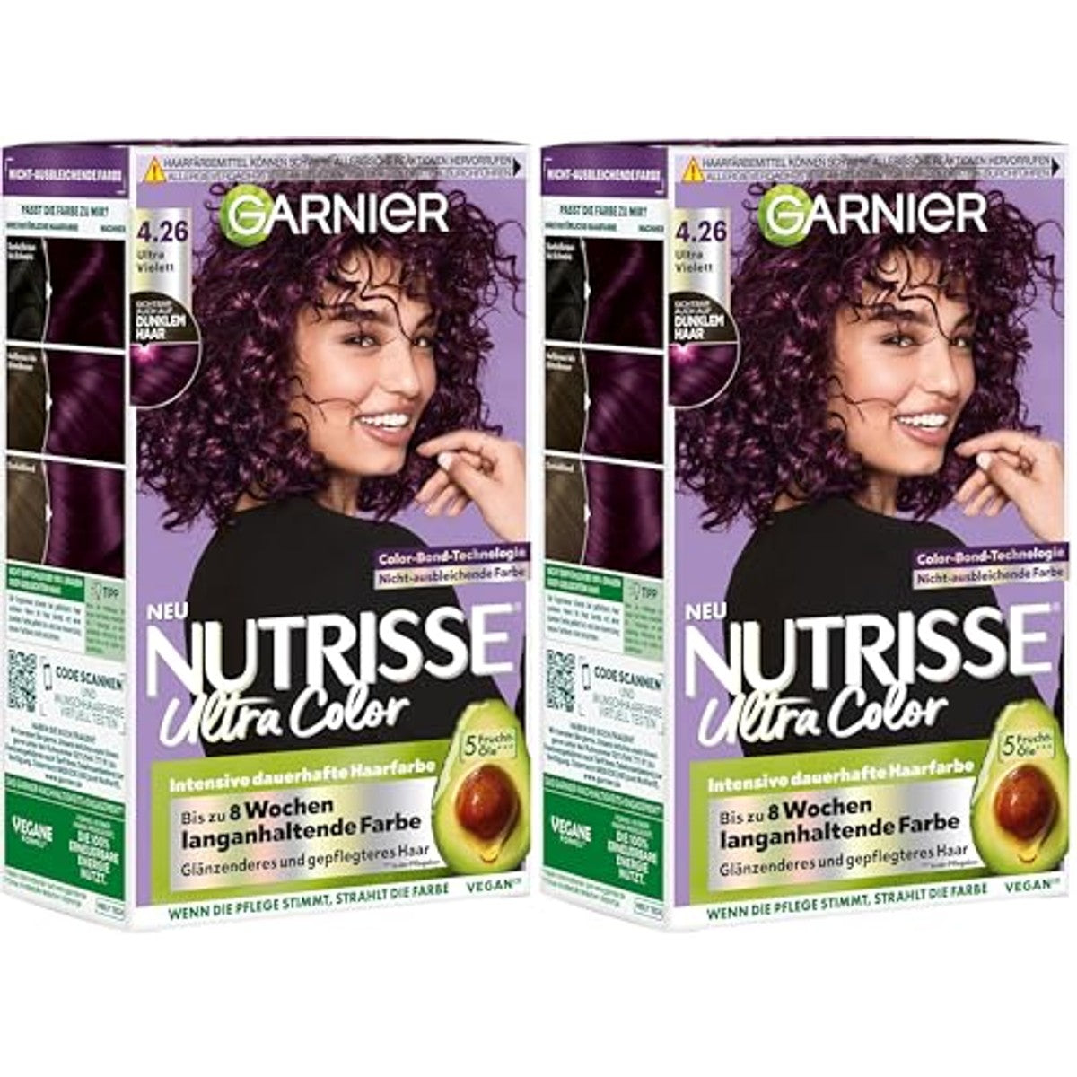 Garnier Nutrisse Color Sensation 4.26 Ultra Violet Pack van 2 – Garnier