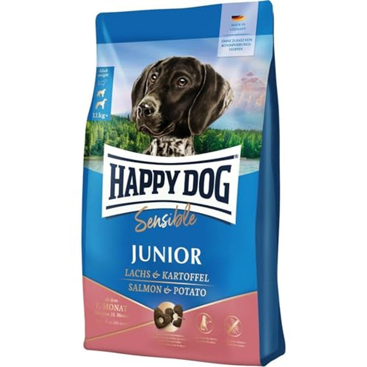 Happy Dog Supreme Sensible Junior droogvoer hond Kip-Zalm-Aardappel 1kg - 6-pack