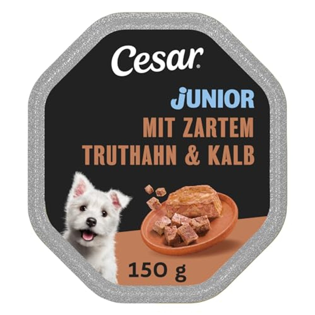 Cesar Junior hondenvoer kalf en kalkoen 14 x 150 g - 6-pack