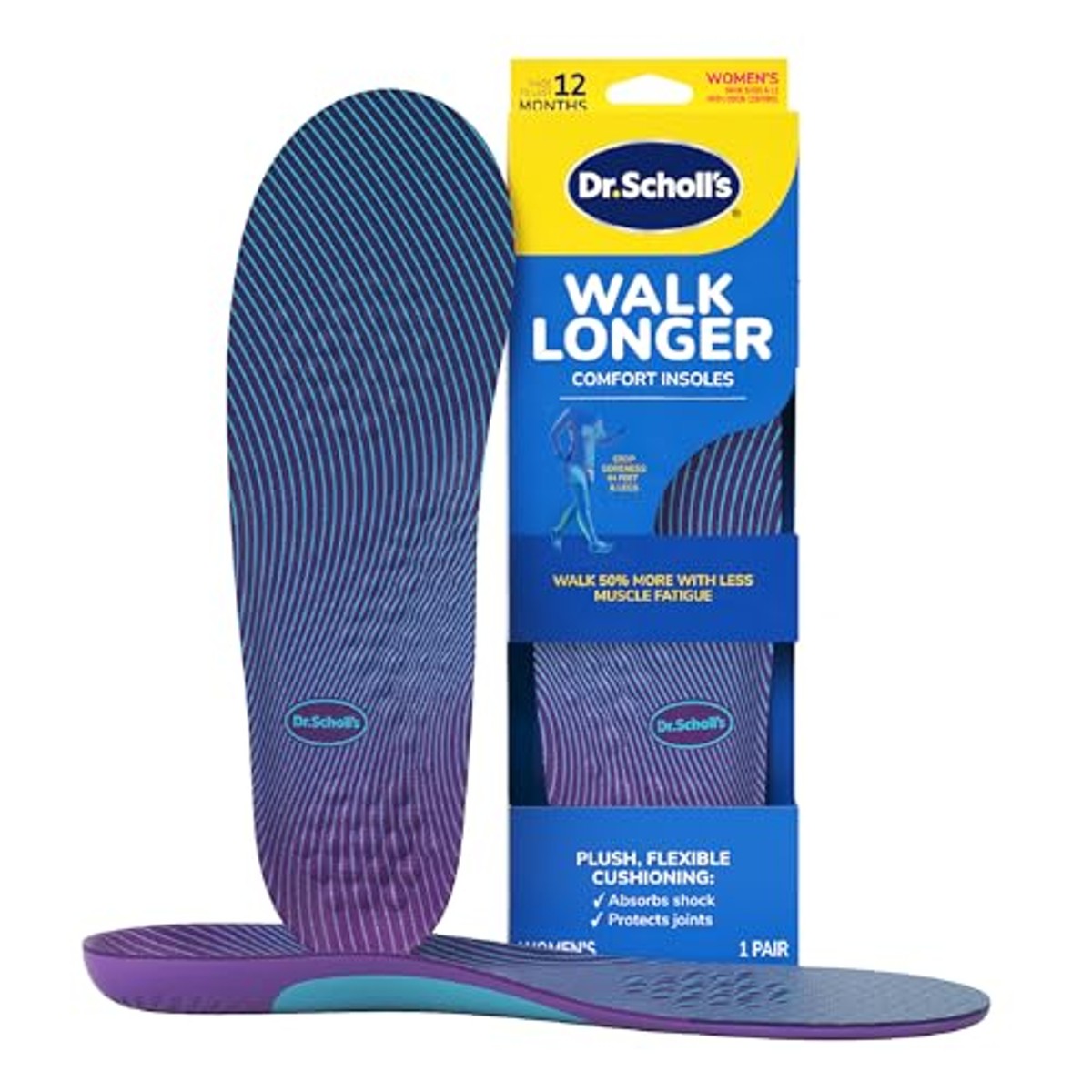 Dr. Scholl's Walk Longer inlegzolen voor dames - 6-pack – foto 2
