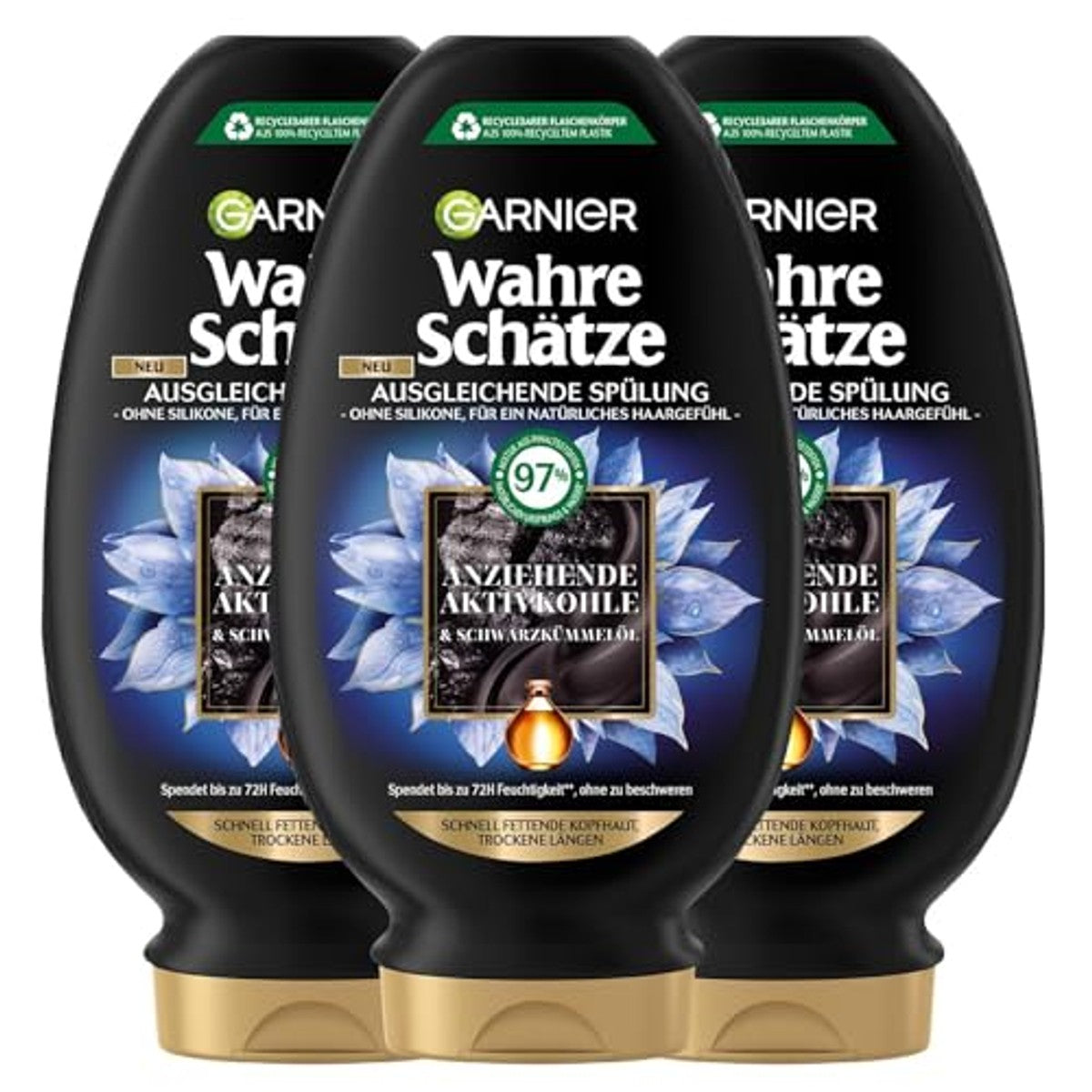 Garnier Wahre Schätze Balancerende Spoeling 3 x 200 ml – Garnier