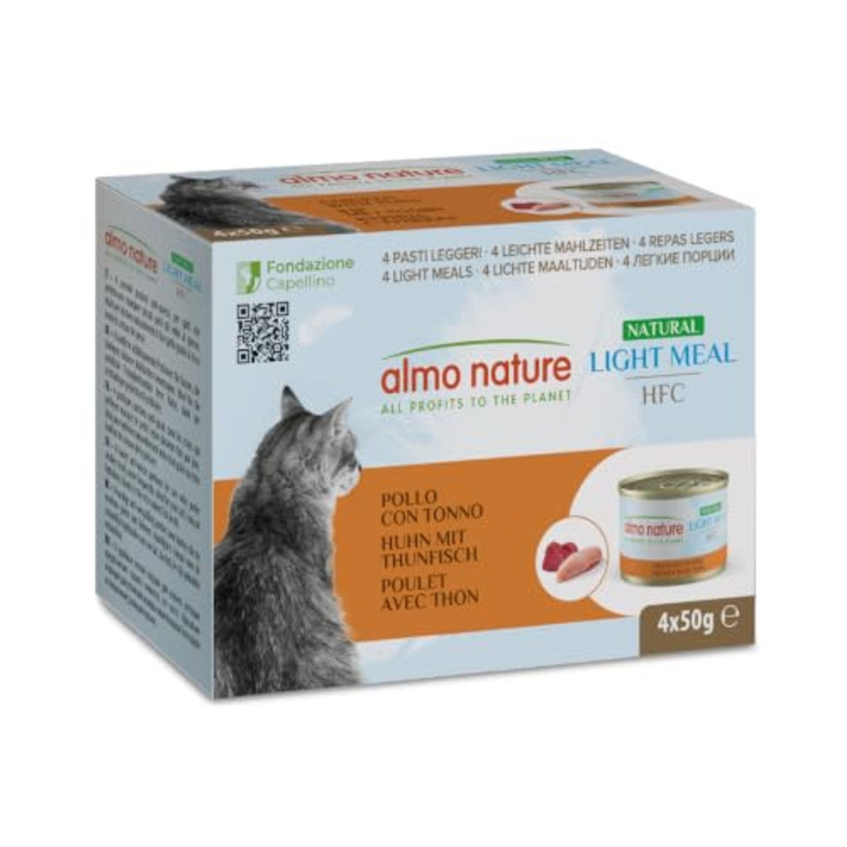 Almo Nature HFC Natural Light Meal Kip met Tonijn 4 x 50 g - 3-pack