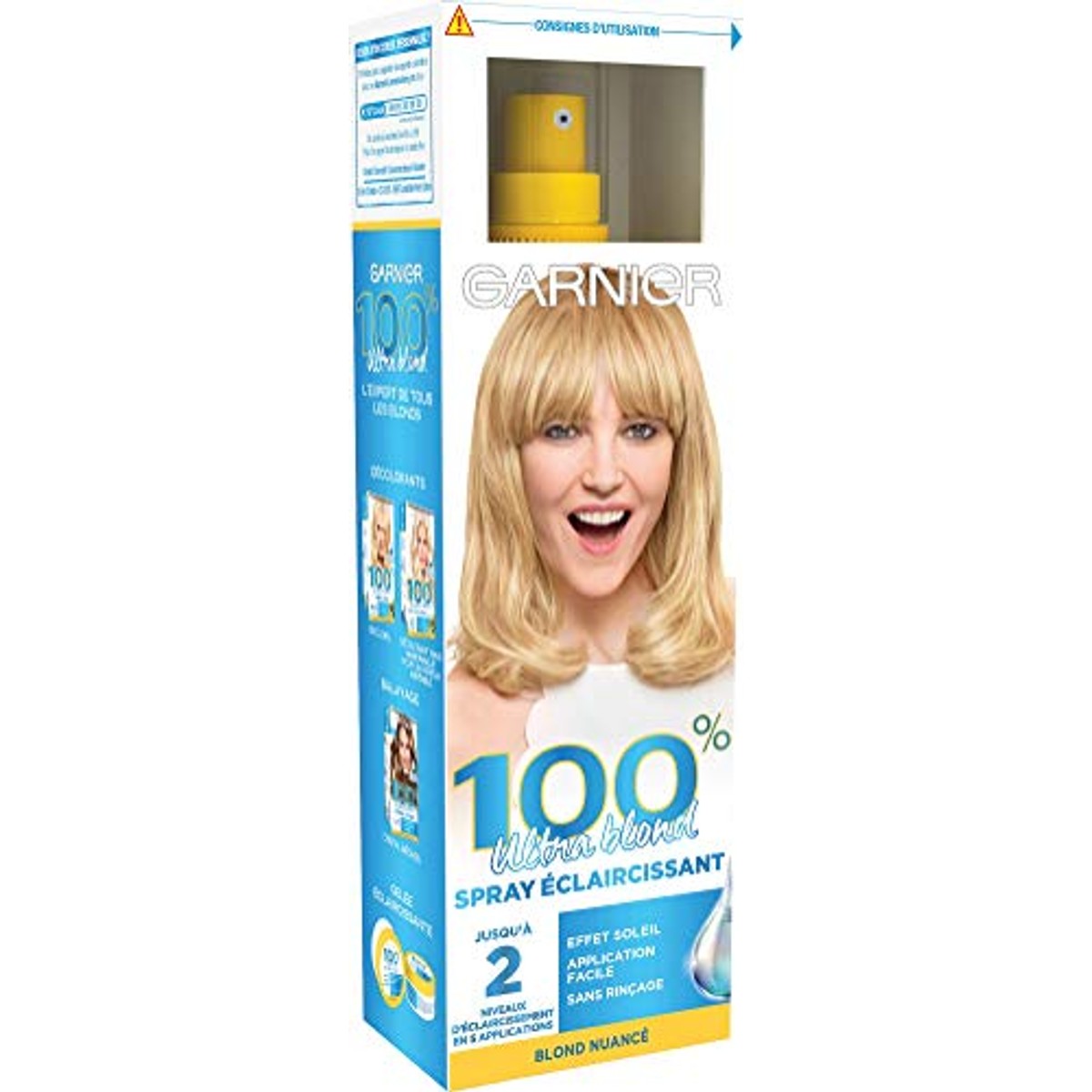 Garnier 100% Ultra Blonde Lichtingsspray Crystal Sun 3 x 125 ml - Voordeelverpakking