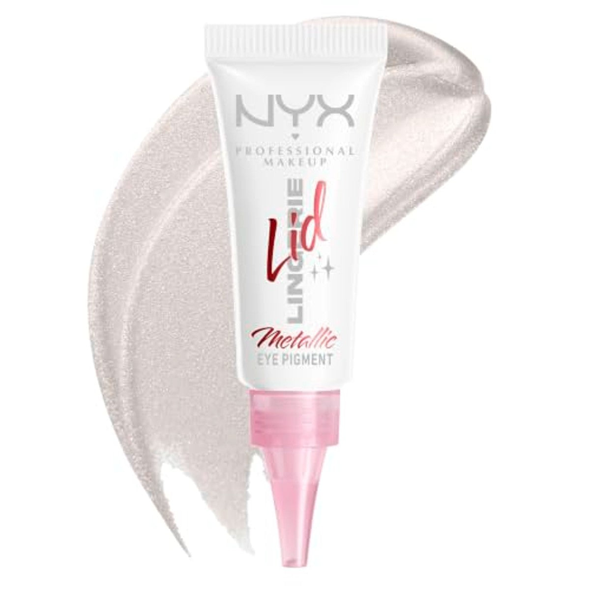 NYX PROFESSIONAL MAKEUP Lid Lingerie Satin Silver 1 stuks - 3 stuks – foto 2