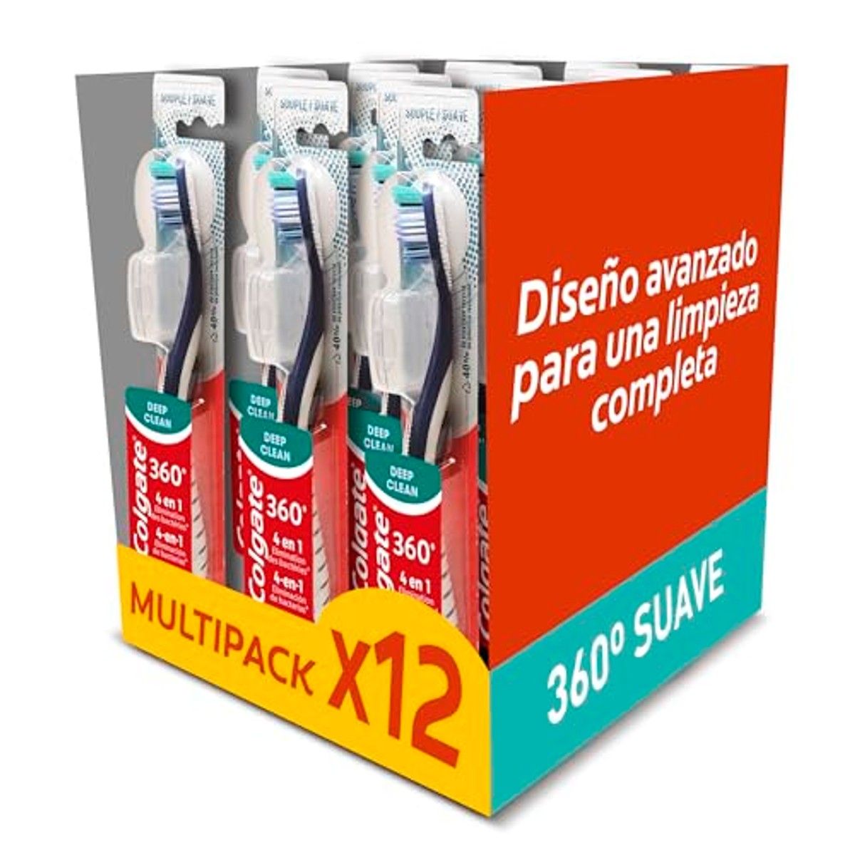 Colgate 360 Deep Clean zachte tandenborstels 12 stuks – Colgate