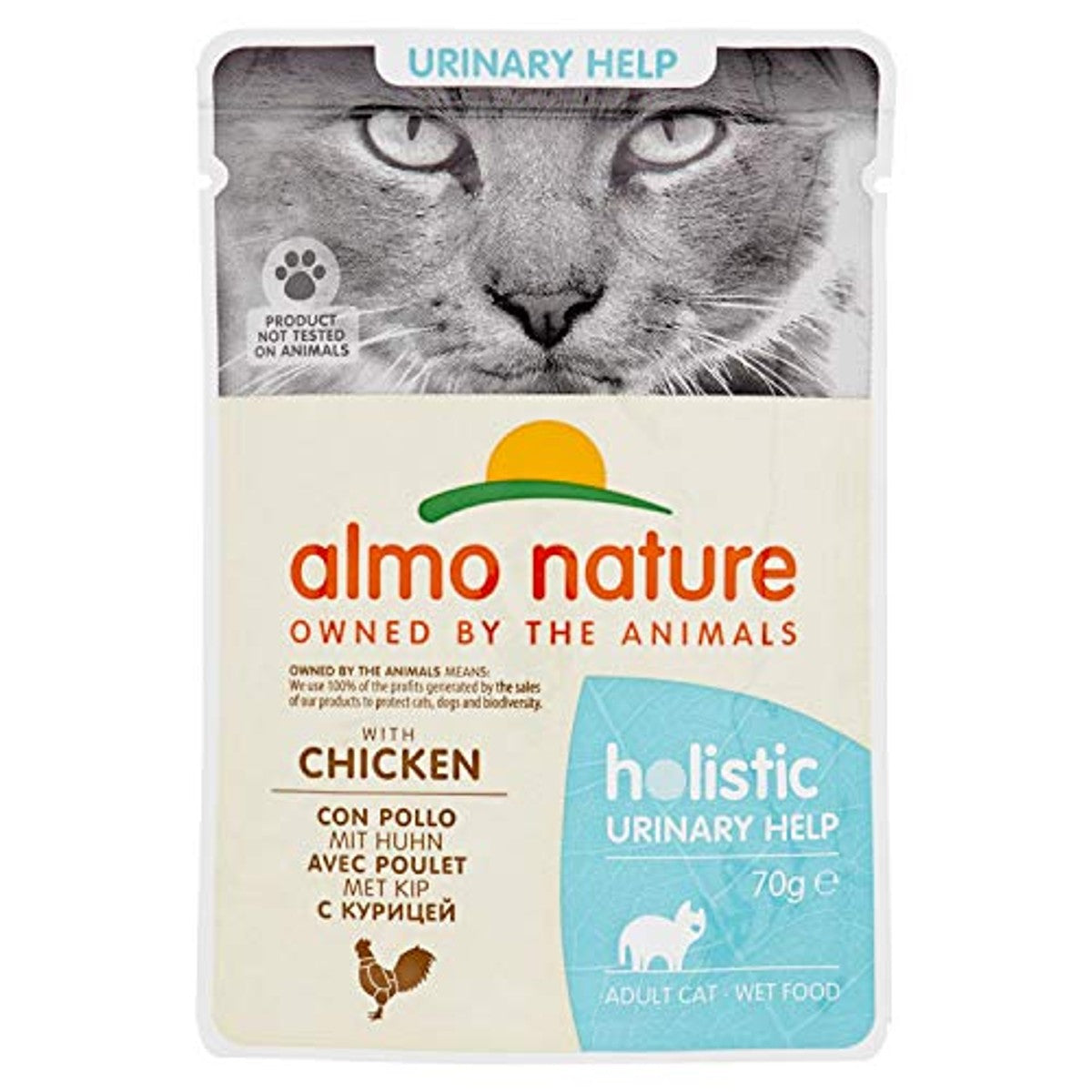 Almo Nature Holistic Urinary Help Kattenvoer Kip 1 x 70 g - 6-pack