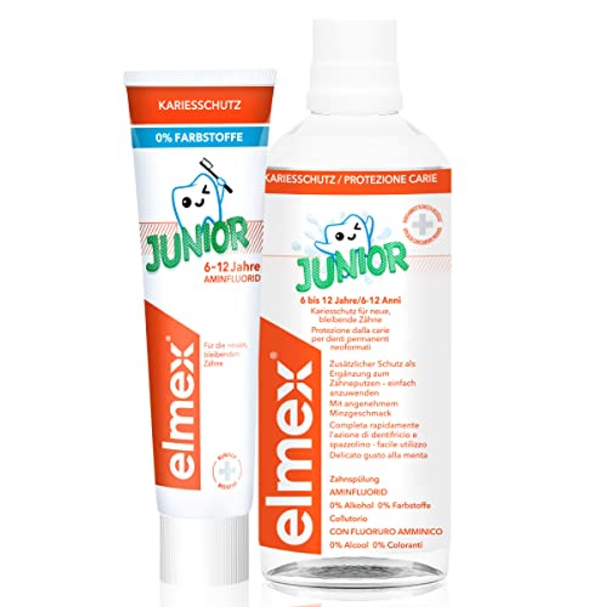 ELMEX Junior set tandpasta 75 ml & mondspoeling 400 ml – ELMEX