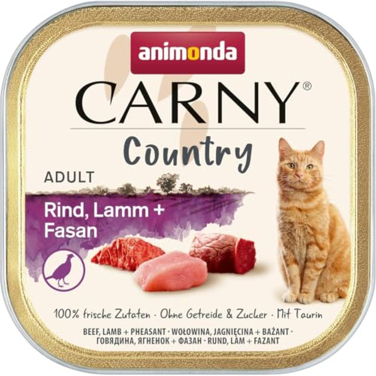 Animonda Carny Country natvoer kattenvoer Rund+Lam+Fazant 32x100g - 3-pack
