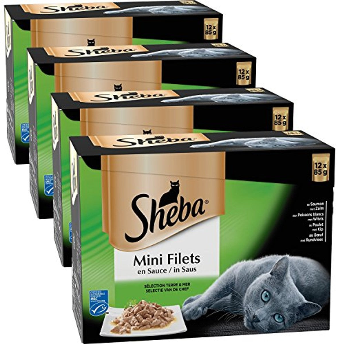 Sheba Mini Kattennet natvoer kattenvoer aarde en zee 48 x 85 g - 3-pack – foto 2