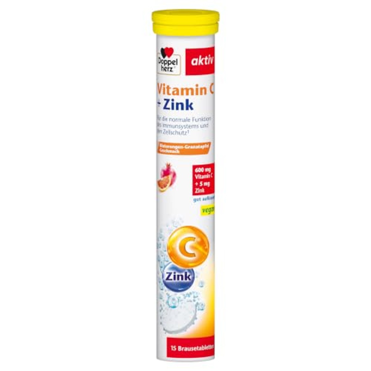 Doppelherz Vitamine C + zink - met bloedsinaasappel-granaatappelsmaak – Doppelherz