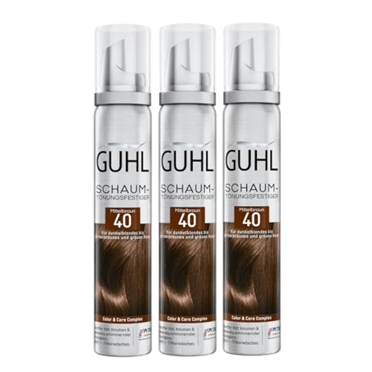 Guhl Schuimkleurvaste voordeelset 3x 100 ml Medium Bruin – Guhl