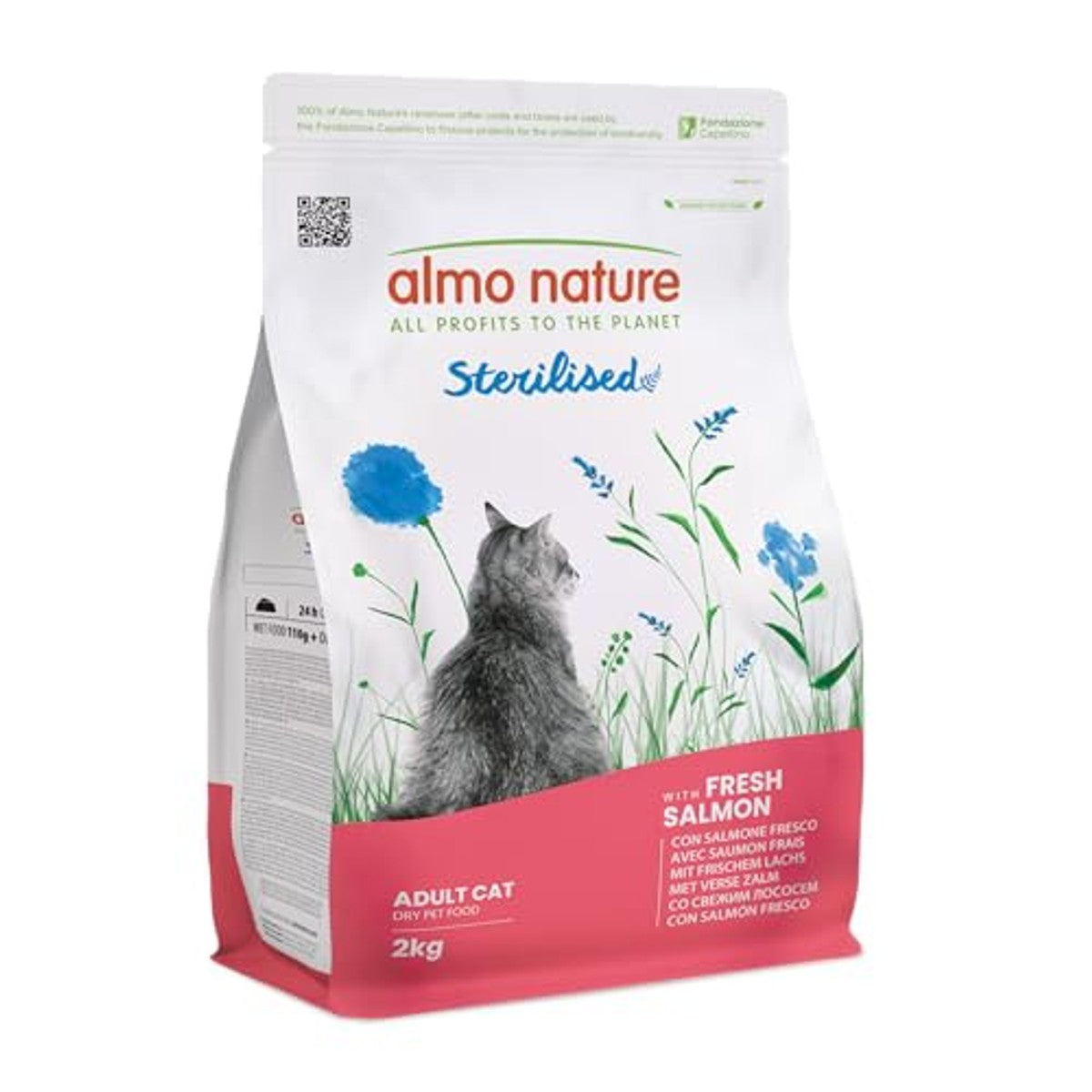 Almo Nature Sterilised Droogvoer voor Katten met Zalm 2 kg - 6-pack