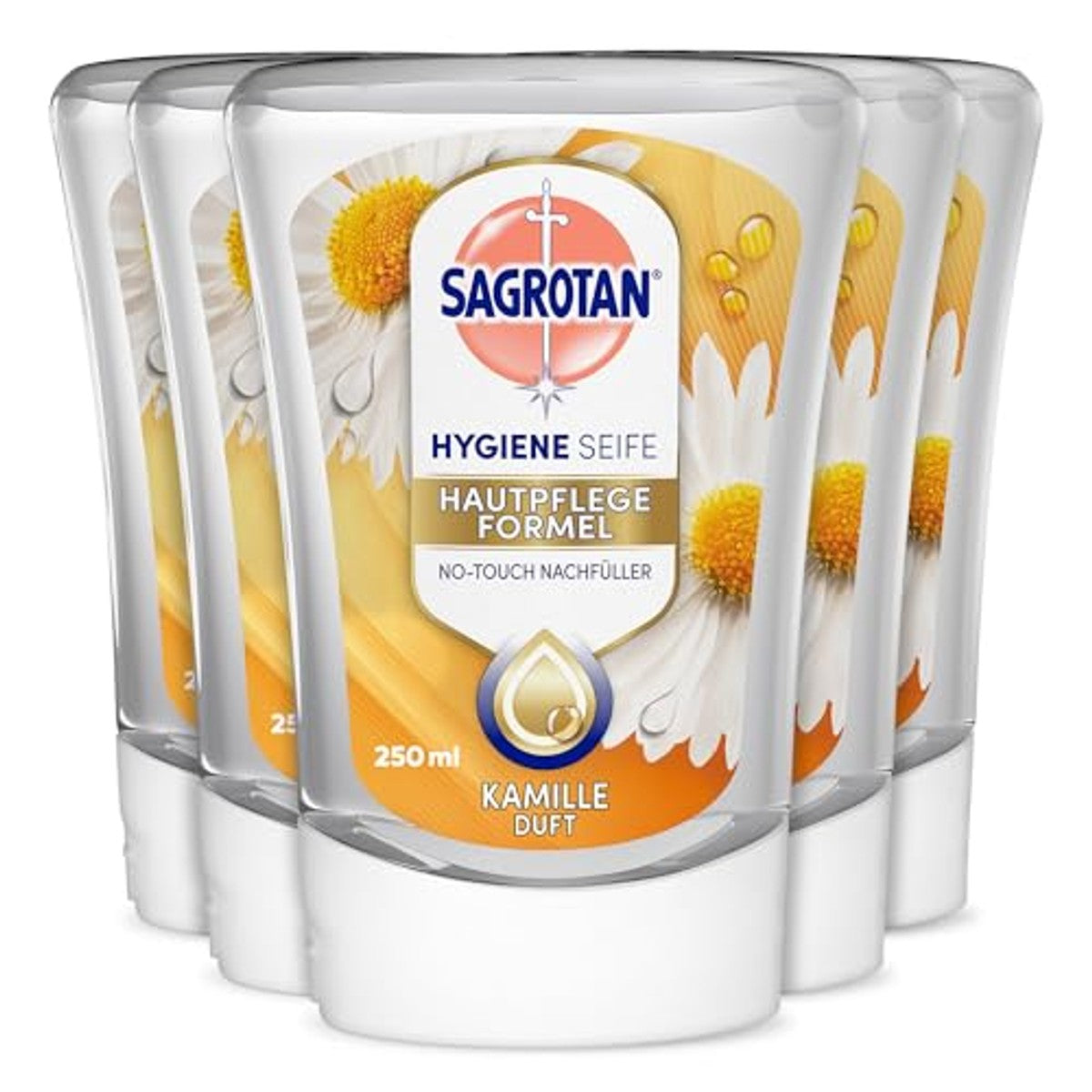 Sagrotan No-Touch navulzeep lotusbloesem en kamille 5 x 250 ml - 3-pack