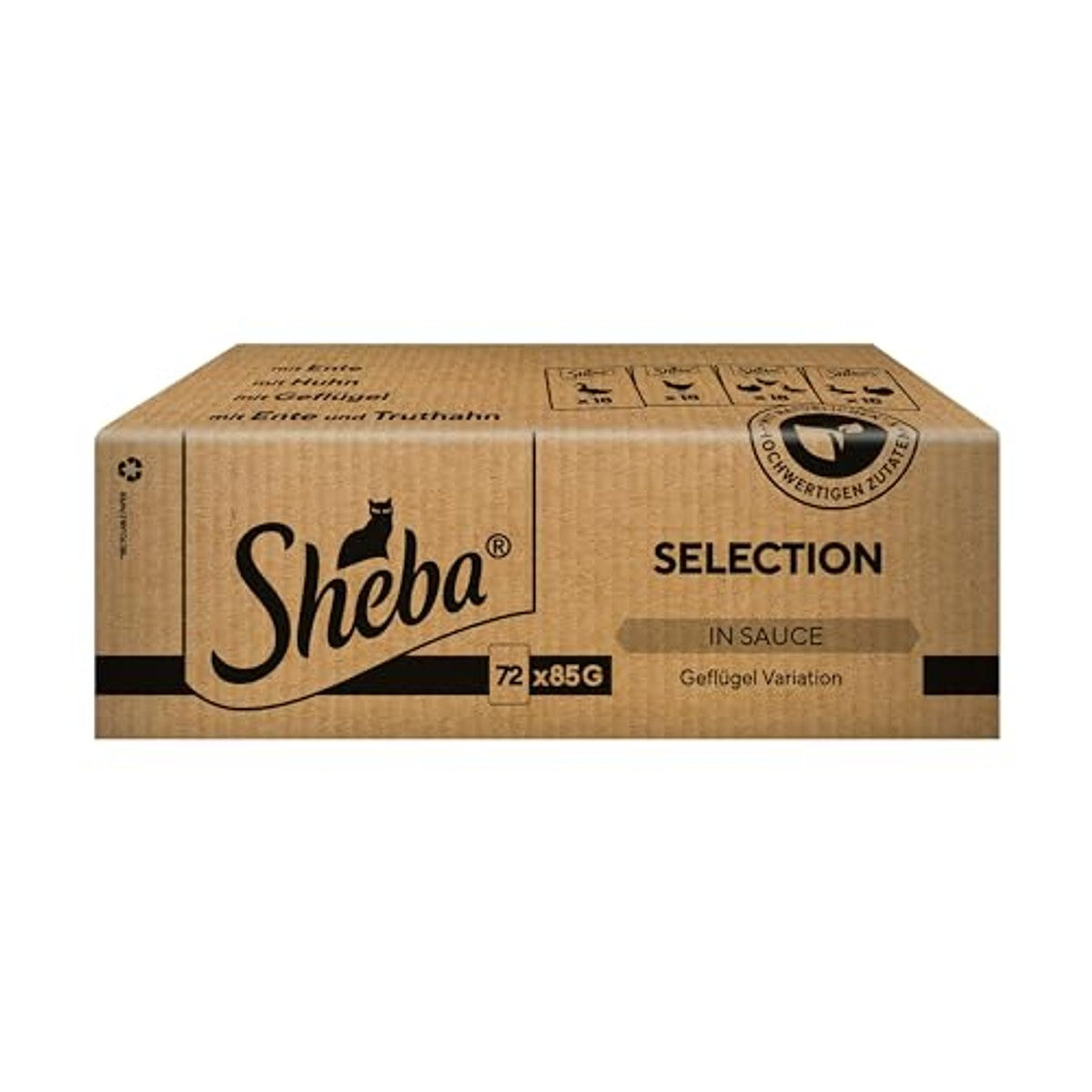 Sheba Selection natvoer kattenvoer gevogelte in saus 72 x 85 g - 3-pack