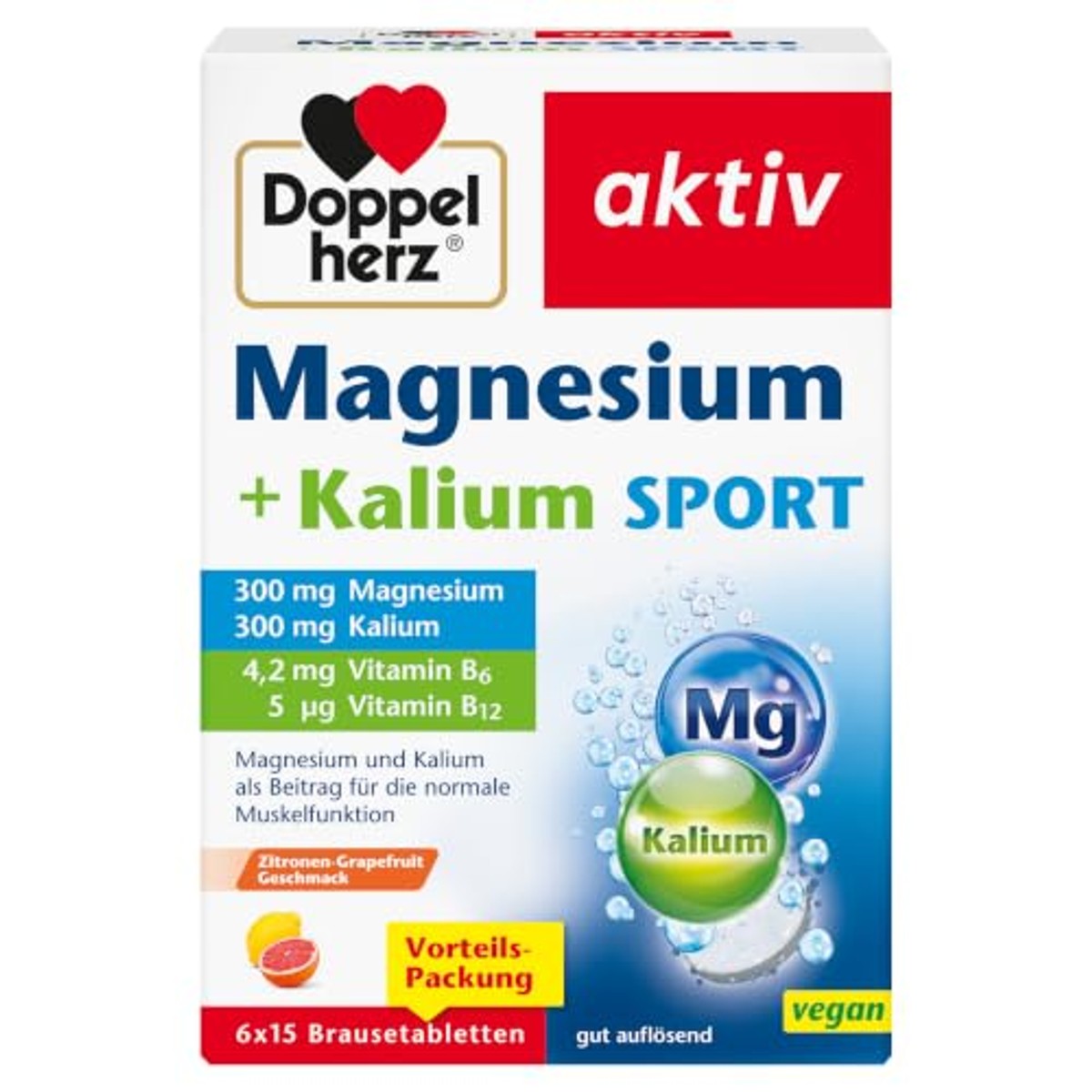 Doppelherz Magnesium + Kalium SPORT - met citroen-grapefruitsmaak – Doppelherz