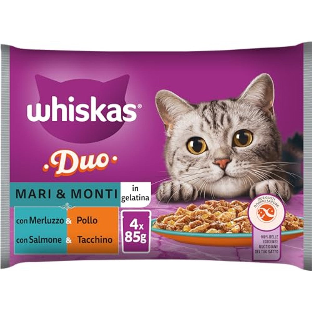 Whiskas Duo Mare e Monti natvoer kattenvoer 52 x 85 g - 3-pack