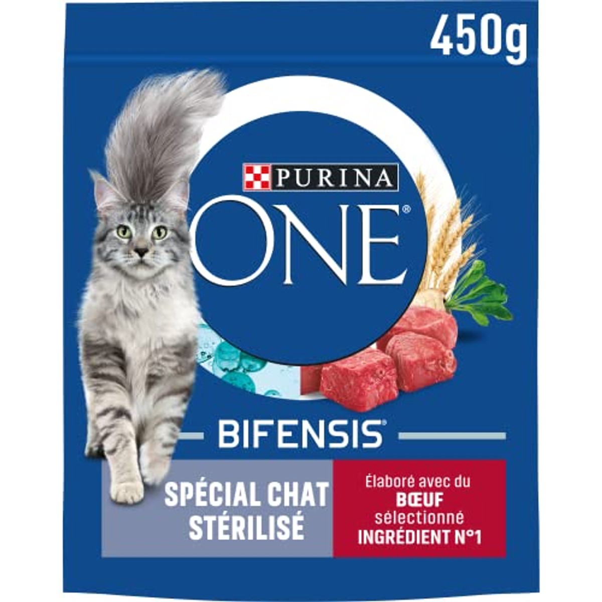 Purina One gesteriliseerd droogvoer kat rundvlees - 3-pack