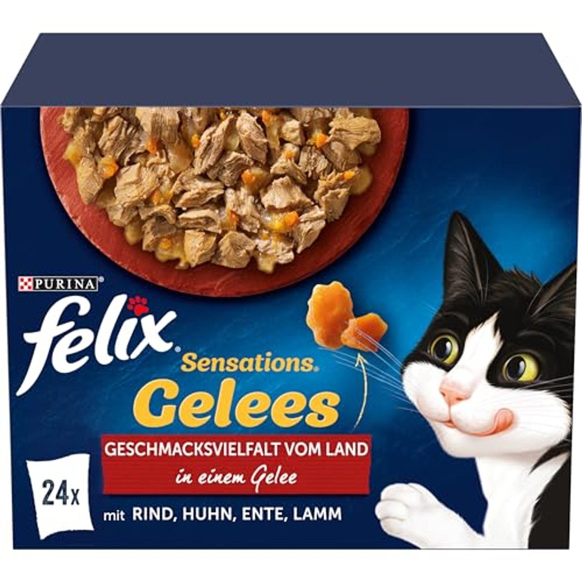 Felix Sensations natvoer kattenvoer in gelei variëteitenmix 96 x 85 g – foto 2