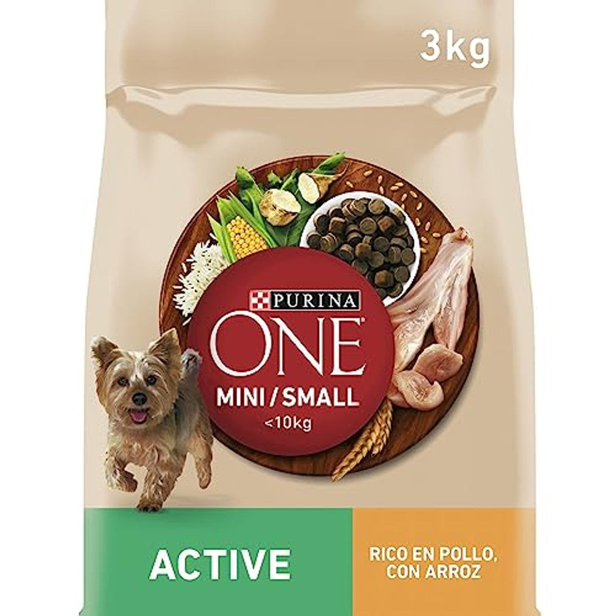 Purina One Mini <10 kg hondenvoer kip en rijst 4 x 3 kg - 3-pack