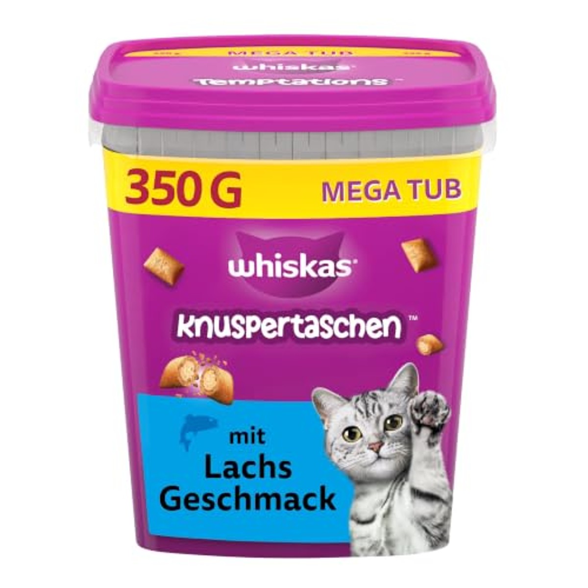 WHISKAS KNUSPERTASCHEN Box Lachs 2 x 350g – whiskas