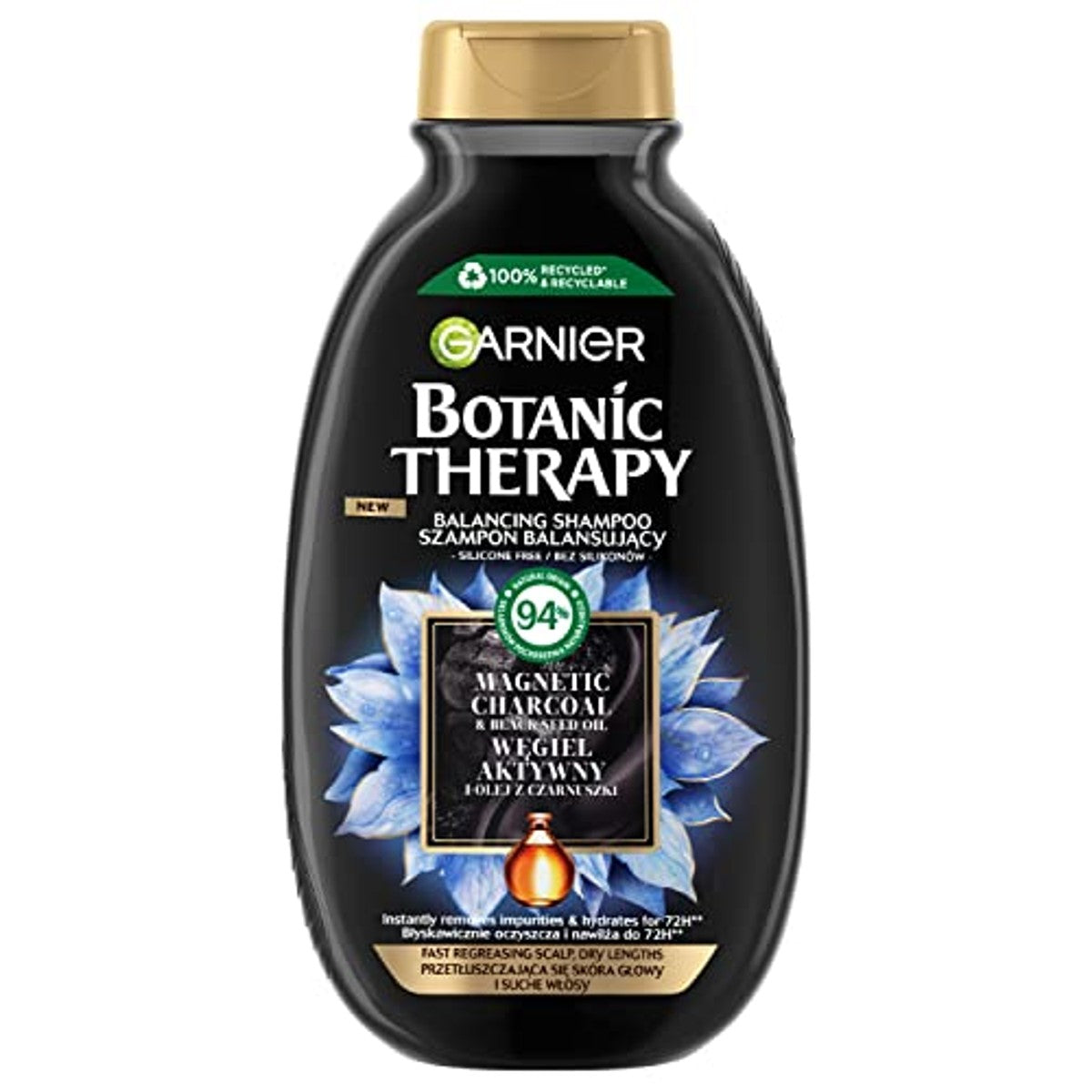 Garnier Botanic Therapy Actieve Kool & Zwarte Komijnolie Shampoo 6 x 400 ml - Voordeelverpakking
