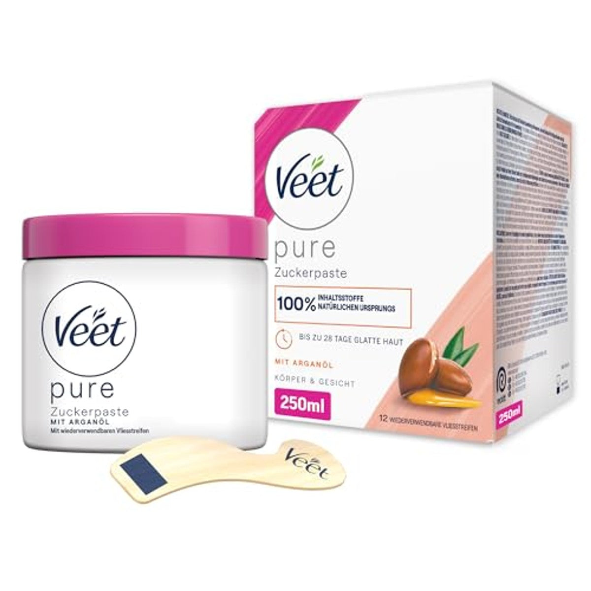Veet Pure suikerpasta met arganolie 3 x 250 ml - Voordeelverpakking